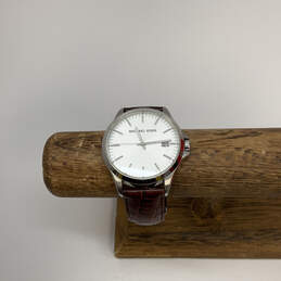 Designer Michael Kors MK-7047 Round Dial Leather Strap Analog Wristwatch