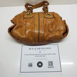 AUTHENTICATED Chloe Heloise Brown Leather Large Hobo Bag