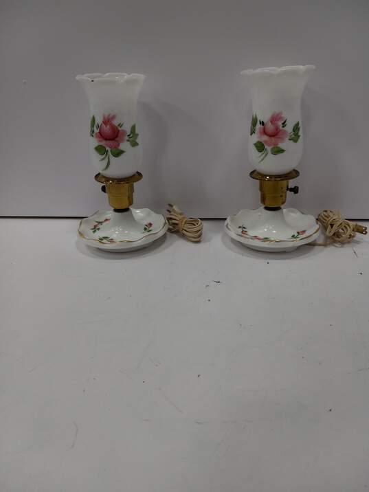 Vintage Pair of Converted Oil Lamp Desk Lamps image number 1