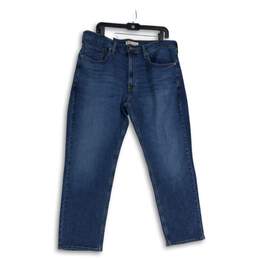 NWT Mens Blue Denim Medium Wash 5-Pocket Design Straight Leg Jeans Size 36x30