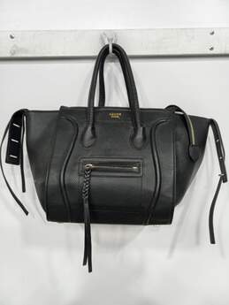 Celine Paris Black Leather Handbag/Purse