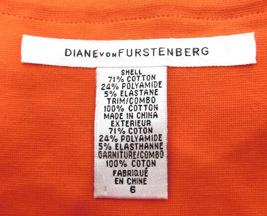 Diane Von Furstenberg Orange Strapless Kacia Mini Dress image number 3