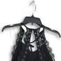 NWT Womens Black Lace V-Neck Sleeveless Pullover Tank Top Size Medium image number 4