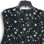 NWT Womens Black Floral Crinkle Gauze Crochet Inset Blouse Top Sz 2X 18-20 image number 3