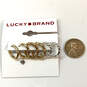 NWT Designer Lucky Brand Hypoallergenic Two-Tone Three Hoop Earrings Set image number 1