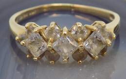 14K Yellow Gold Diamonique CZ Multi Stone Ring 3.6g