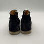 Mens Black Suede Round Toe Side Zip Fashionable Ankle Boots Size 43 image number 4