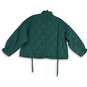 NWT Steve Madden Womens Green Mock Neck Full-Zip Cropped Puffer Jacket Sz M image number 2