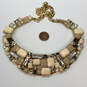 Designer Kate Spade Gold-Tone Multicolor Crystal Stone Statement Necklace image number 2