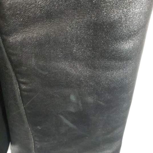 Juliano Celini Women Black Leather Blazer Sz XL image number 5