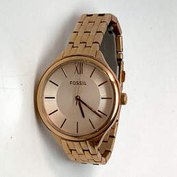 Designer Fossil 111606 Gold-Tone Round Dial Stainless Steel Wristwatch