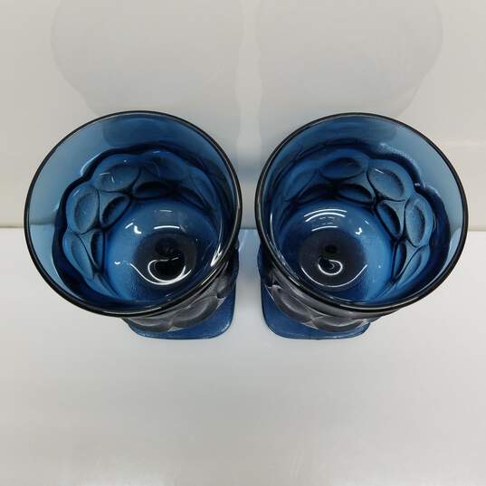 Set of 2 Vintage Noritake Spotlight Blue 6 in. Footed Water Goblets image number 3