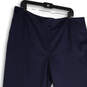 Womens Space Blue Flat Front Slash Pocket Straight Leg Dress Pants Size 16 image number 3