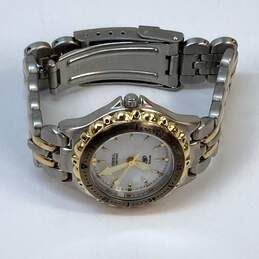 Designer Fossil Blue AM-3109 Two Tone Chain Strap Round Analog Quartz Wristwatch alternative image