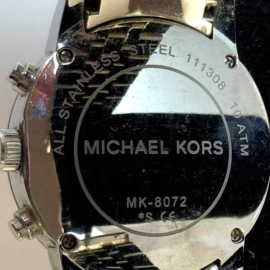 Designer Michael Kors MK-8072 Stainless Steel Analog Dial Quartz Wristwatch image number 4