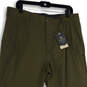 NWT Mens Green Flat Front Slash Pocket Straight Leg Chino Pants Size 36X30 image number 3