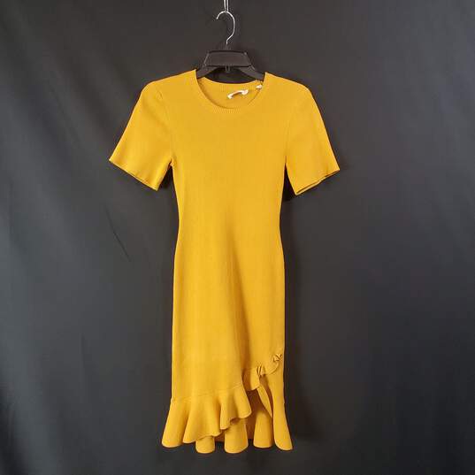 ALC Women Mustard Yellow  Midi Dress Sz XS image number 1