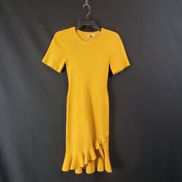 ALC Women Mustard Yellow  Midi Dress Sz XS