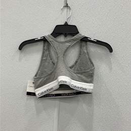NWT Calvin Klein Womens Gray Racerback Strap Pullover Sports Bra Size M alternative image