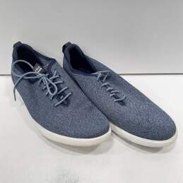 Cole Haan Men's Blue Knitted Low Cut Lace-Up Sneakers Size 9.5