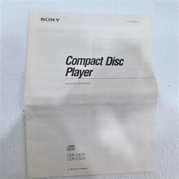 VNTG Sony Brand CDP-C525 Model Compact Disc (CD) Player w/ Power Cable, Manual alternative image