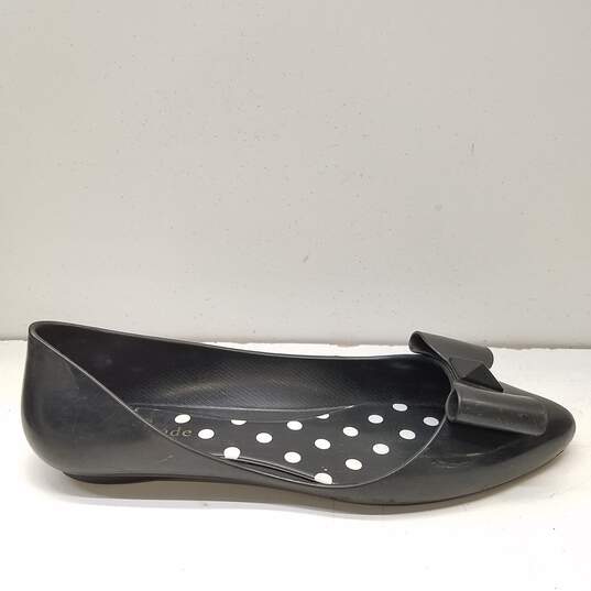 Kate Spade Jelly Ballerina Bow Flats Black 6 image number 1