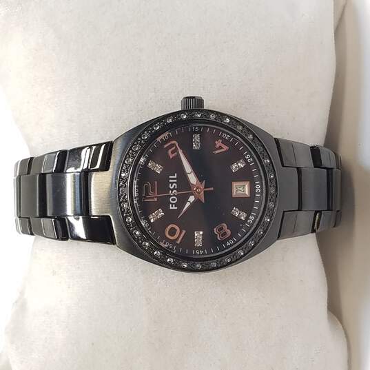 Fossil ES3655 Black Dial W/ Crystals 10 ATM Watch image number 1