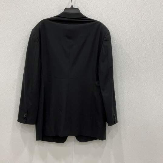 Armani Collezioni Mens Black Three Button Blazer & Pant Suit Set Size 46L w/ COA image number 4