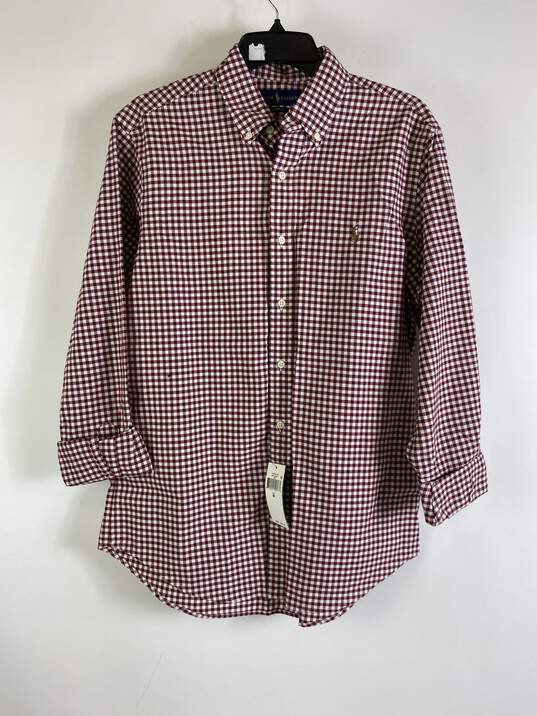 Polo Ralph Lauren Men Red Gingham Long Sleeve M NWT image number 1