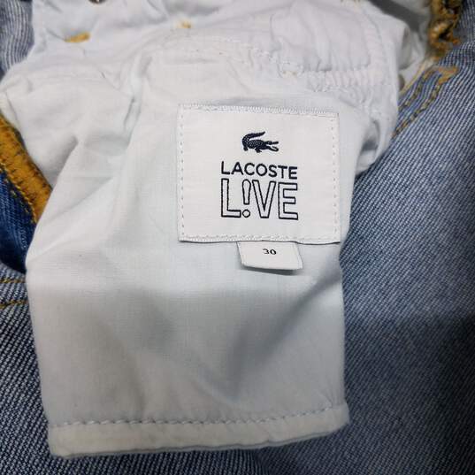 Lacoste medium blue mom jeans with strawberries women's 30 image number 4
