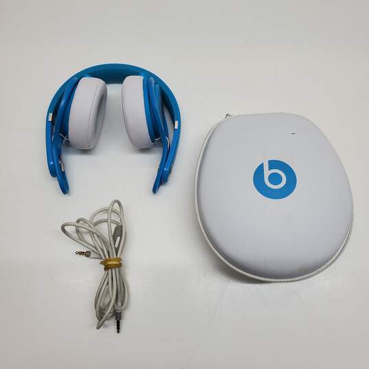 Beats By Dre Mixr Blue On Ear Headphones With Case image number 1