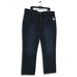 NWT Lucky Brand Mens Blue Denim Stretch Dark Wash Straight Leg Jeans Size 44/32