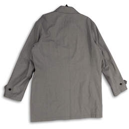 Mens Gray Long Sleeve Welt Pocket Button Front Jacket Size X-Large alternative image
