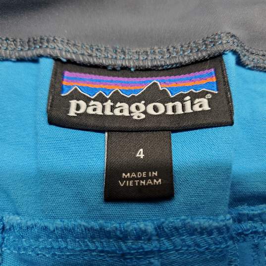 Patagonia Teal Blue Caliza Rock Climbing Athletic Pants Women's 4 image number 2