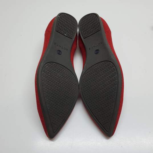 Rothy’s The Point Women Chili Red Pointed Toe Sz 7 image number 2