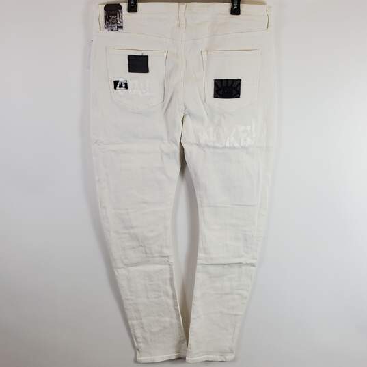 Rutherford Rue 21 Men Denim White Jeans 38 NWT image number 2