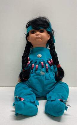Cindy Marshner 1991 Reproduction Porcelain Native American Decorative Doll