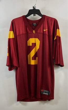 Nike Mens Red Short Sleeve USC Trojans #2 Football Jersey Size Large
