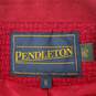 VTG Pendleton WM's 100% Wool Red Fleece Jacket Size 16 image number 5