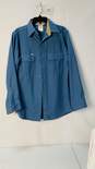 Men's Long Sleeve Blue Carhartt Button Down Shirt Size: Large image number 3