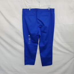 Liz Claiborne Cobalt Blue Cotton Blend Mid Rise Emma Ankle Length Pant WM Size 16 NWT alternative image