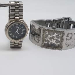 Vintage retro Guess Ladies Bangle and Bracelet Stainless Steel Quartz Watch Collection