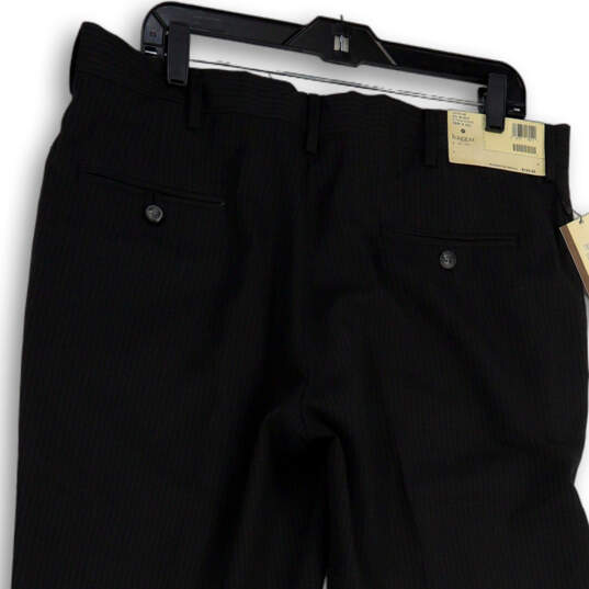 NWT Mens Gray Striped Slash Pocket Straight Leg Dress Pants Size 36/30 image number 4