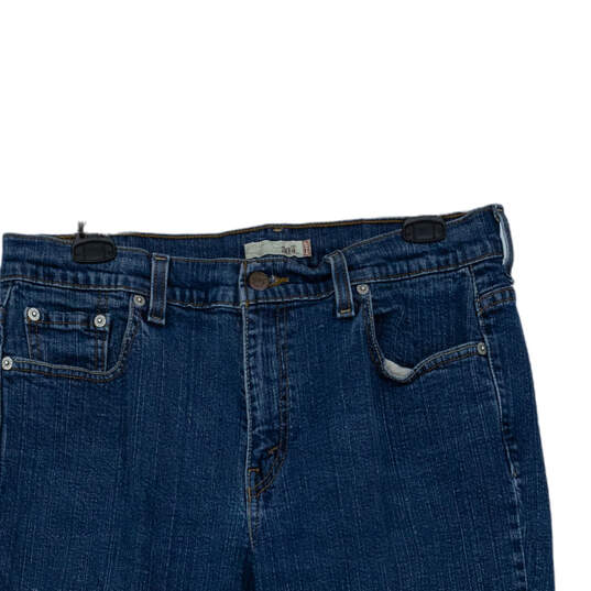 Womens 305 Blue Denim Medium Wash Mid Rise Straight Jeans Size 12M image number 3