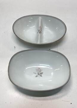 Noritake Horizon Porcelain Oval Divided / Serving Bowls Fine China 2pc Set
