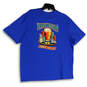Mens Blue Crew Neck Short Sleeve Stretch Pullover T-Shirt Size Large image number 2