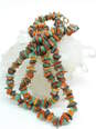1/20 12K Gold Fill Clasp Red Jasper Aventurine & Agate Chips Beaded Necklace 73.1g image number 3