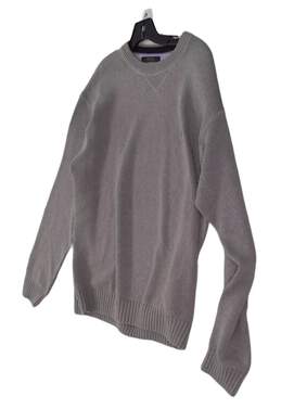Mens Gray Long Sleeve Crew Neck Knitted Pullover Sweater Size XL alternative image