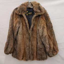 Skea Vintage Faux Fur Coat Size Small