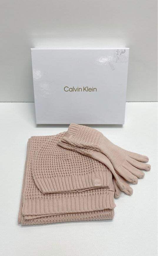 Calvin Klein Beanie Scarf Gloves Hat Set image number 1